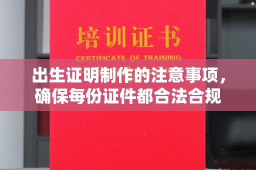 渭滨出生证明制作的注意事项，确保每份证件都合法合规
