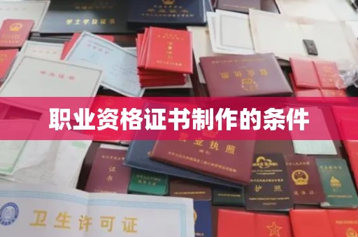 莱城职业资格证书制作的条件